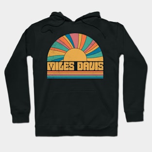 Graphic Miles Proud Name Davis Distressed Birthday Vintage Style Hoodie